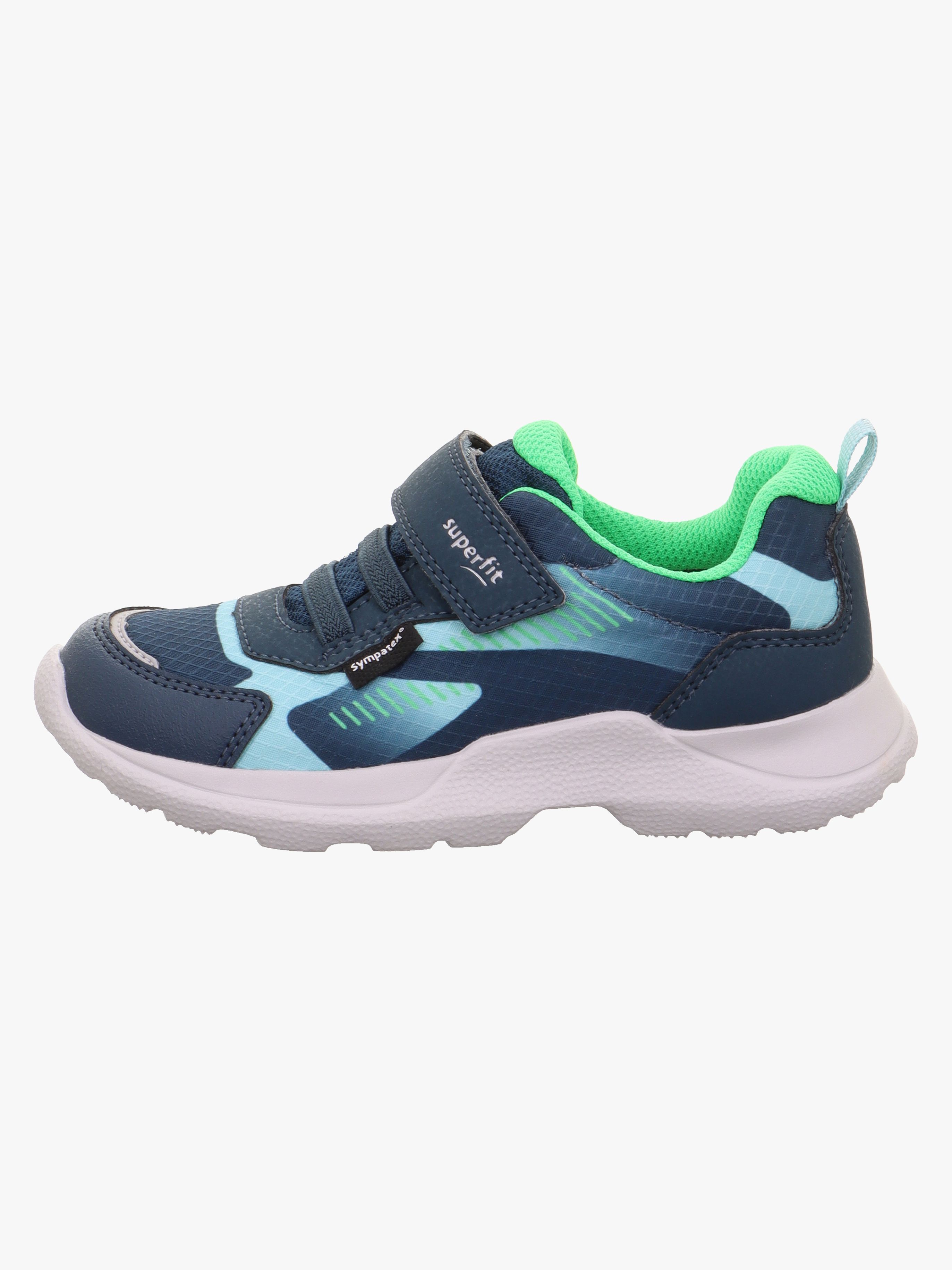 Superfit Rush WP Kinder Sneaker, Blau/Hellgrün, 29, Kinderschuhe