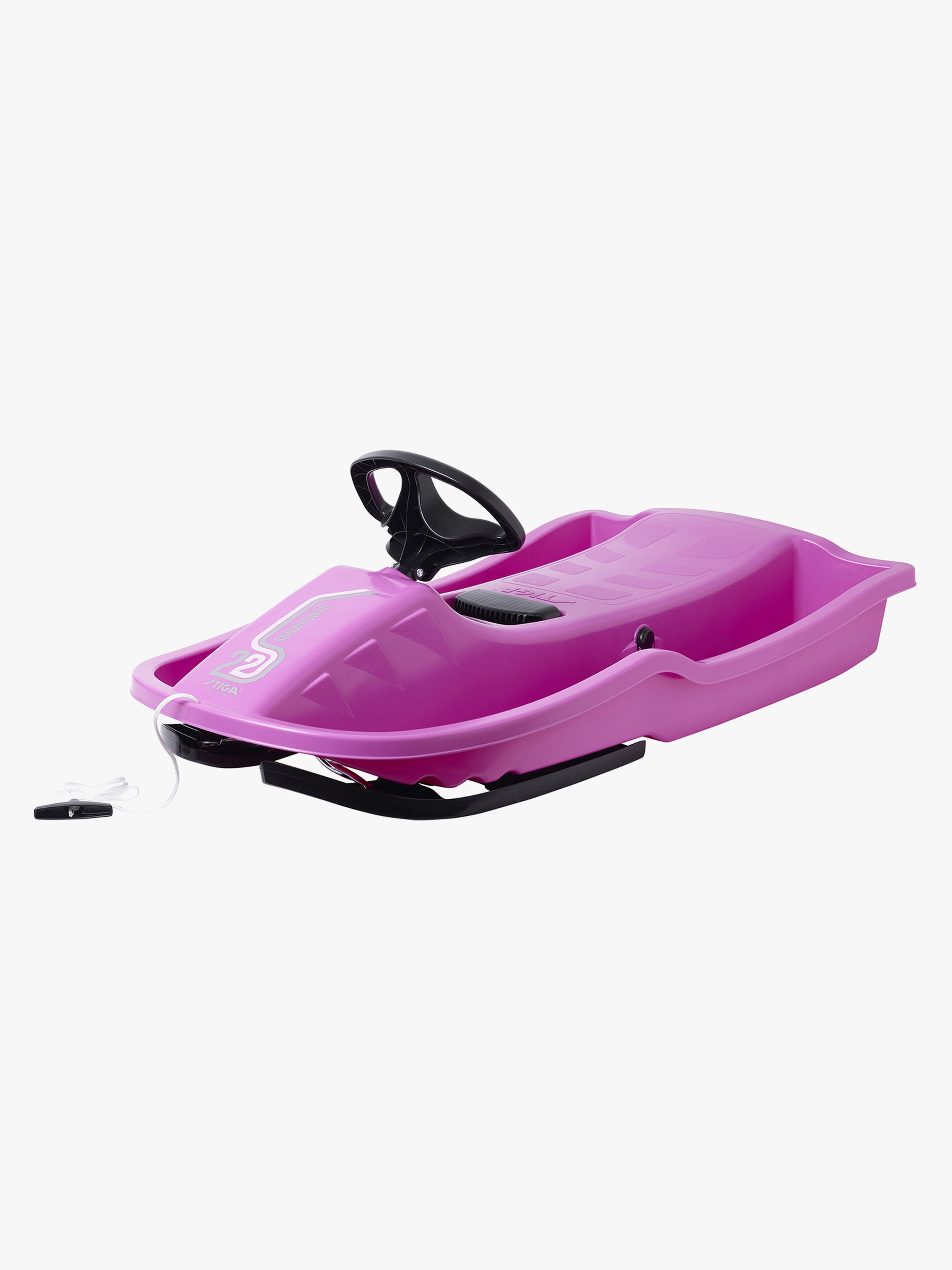 Lenkschlitten SnowPower mit Bremse, Rosa