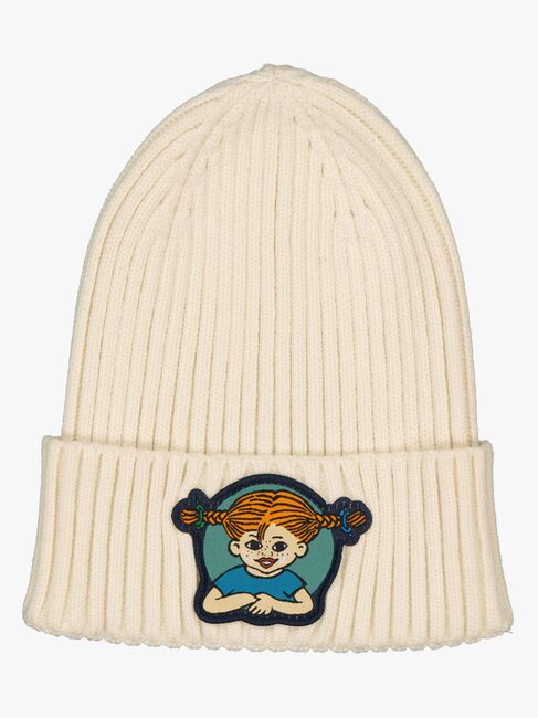 Geggamoja Pippi Langstrumpf Gestrickte Mütze, Beige 3816-16-1448_1.jpg