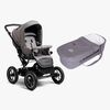 Petite Chérie Solide+ Kinderwagen inkl. Liegekorb, Dark Grey/Grey Melange