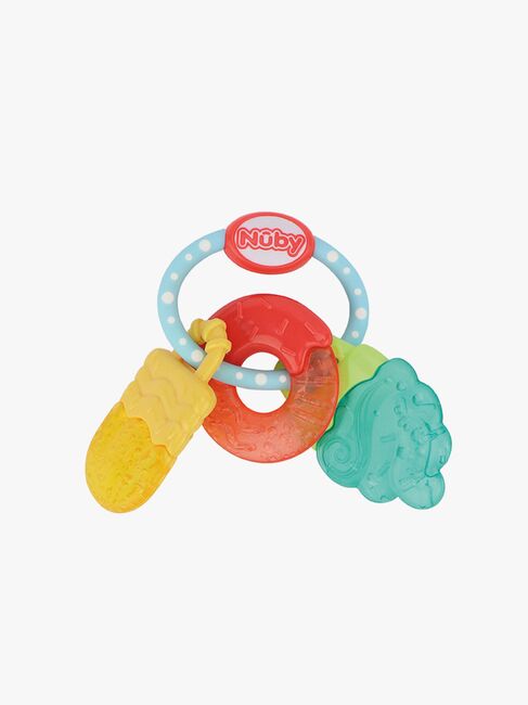 Nuby Icy Bite Sweets Beißring, Yellow/Turqoise/Red