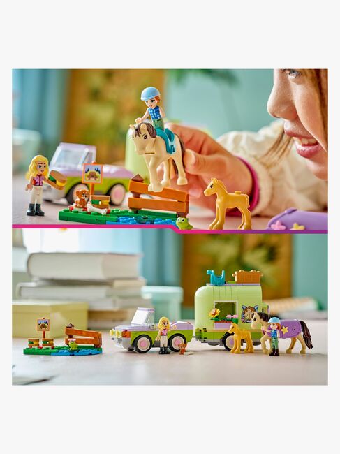 LEGO Friends 42695 Pferd und Fohlen mit Pferdeanhänger