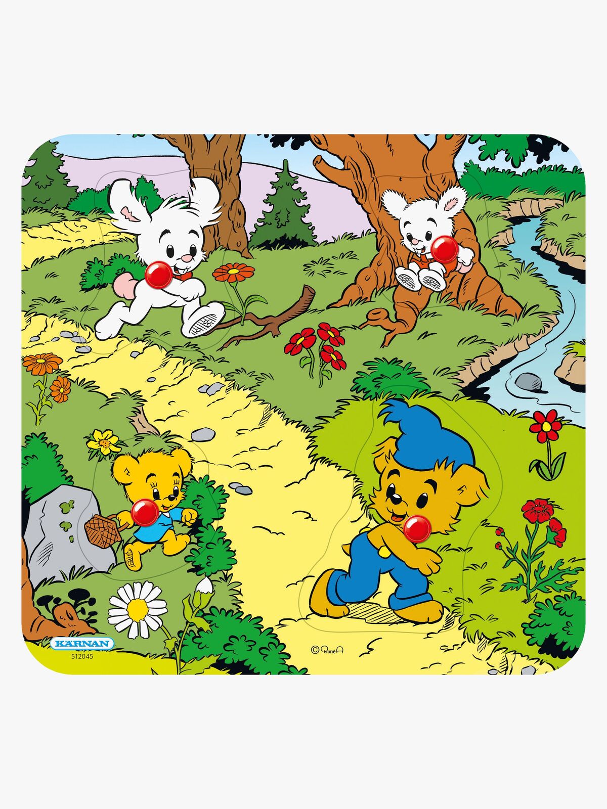 Egmont Kärnan Bamse Knopfpuzzle Bamse Im Wald 4 Teile