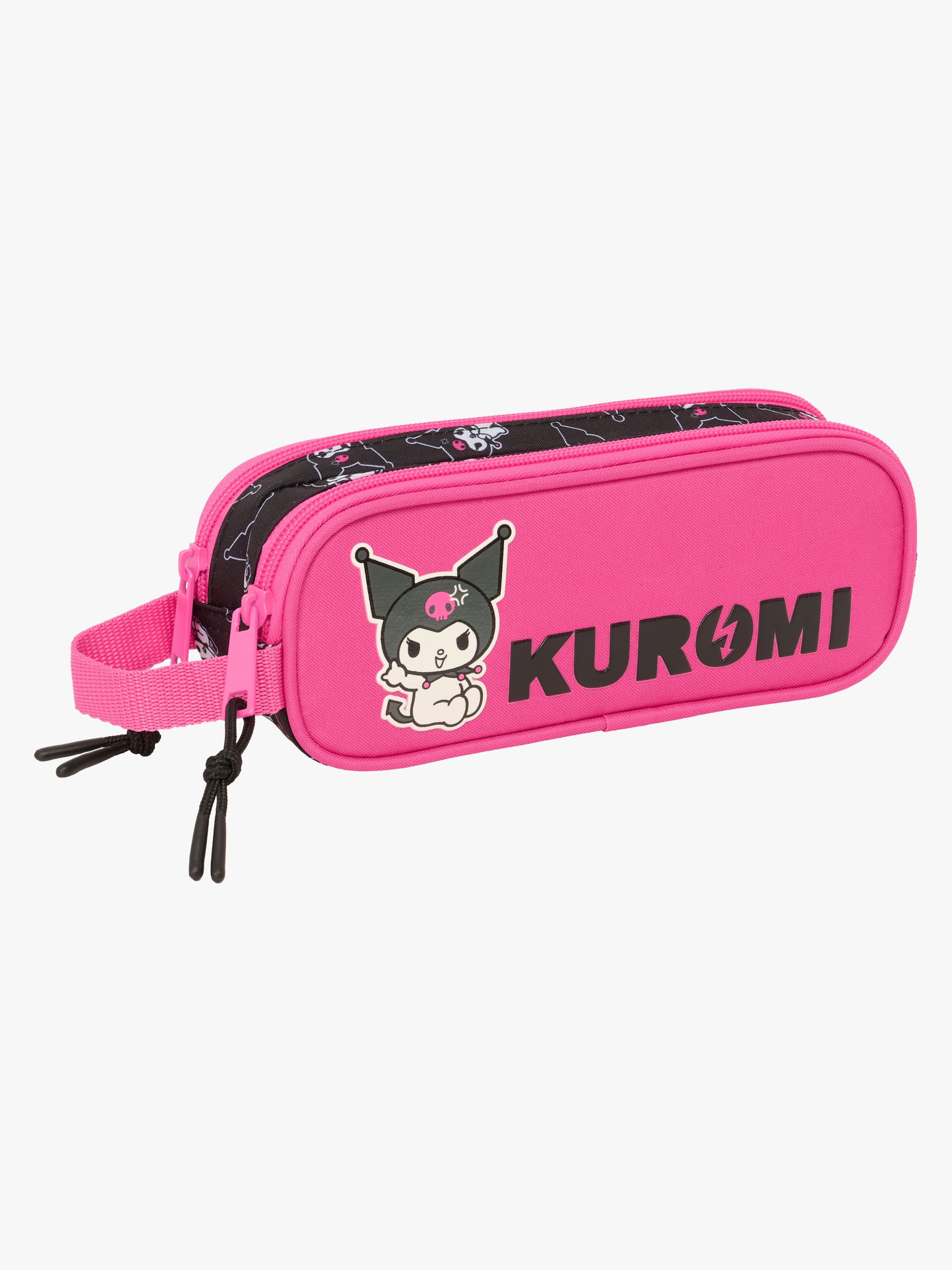 Kuromi Doppel-Federmäppchen, Rosa-schwarz