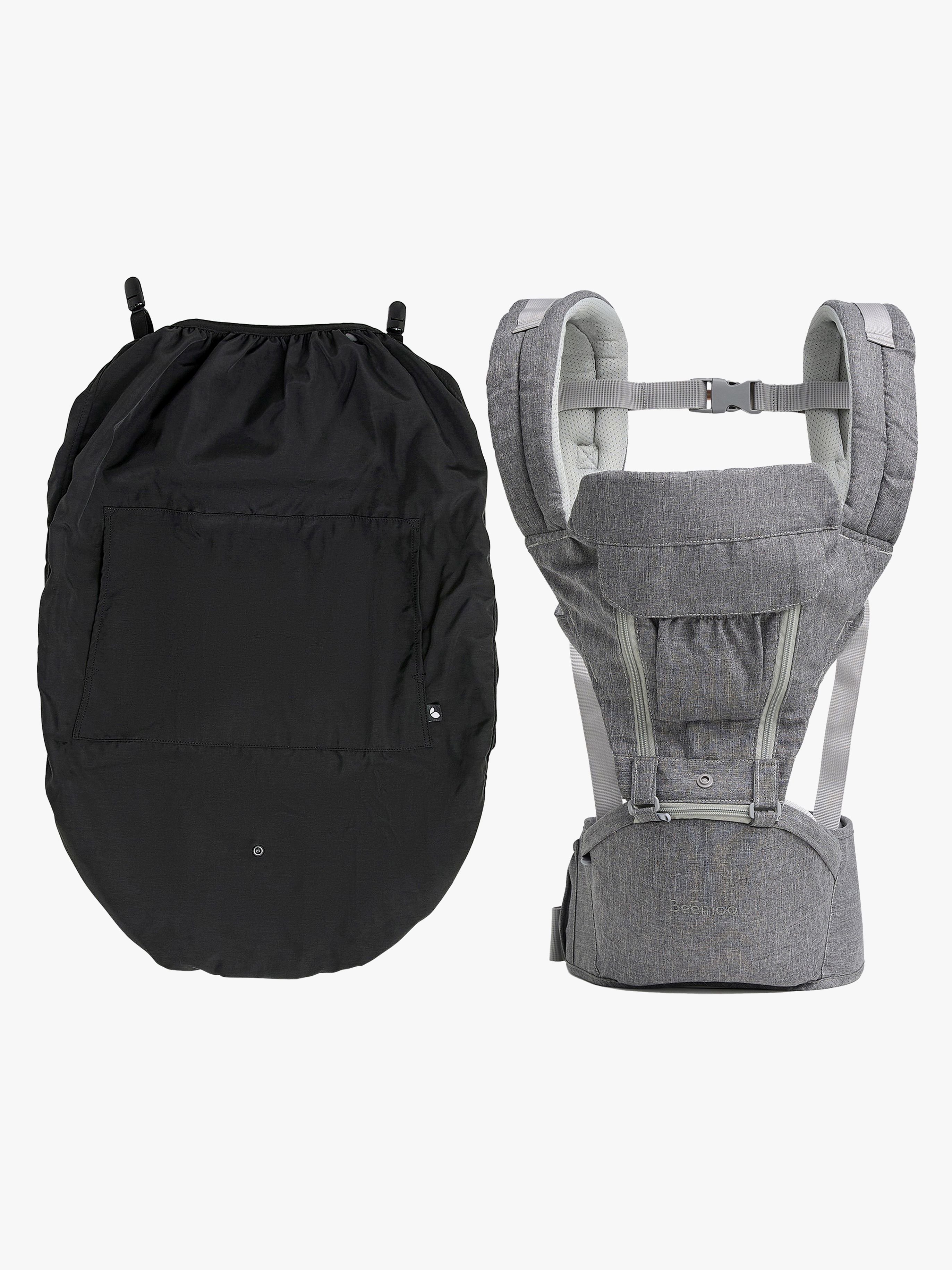 Beemoo CARE Carry Comfort 4-in-1 Babytrage &  Hüfttrage inkl. Regenüberzug, Grey