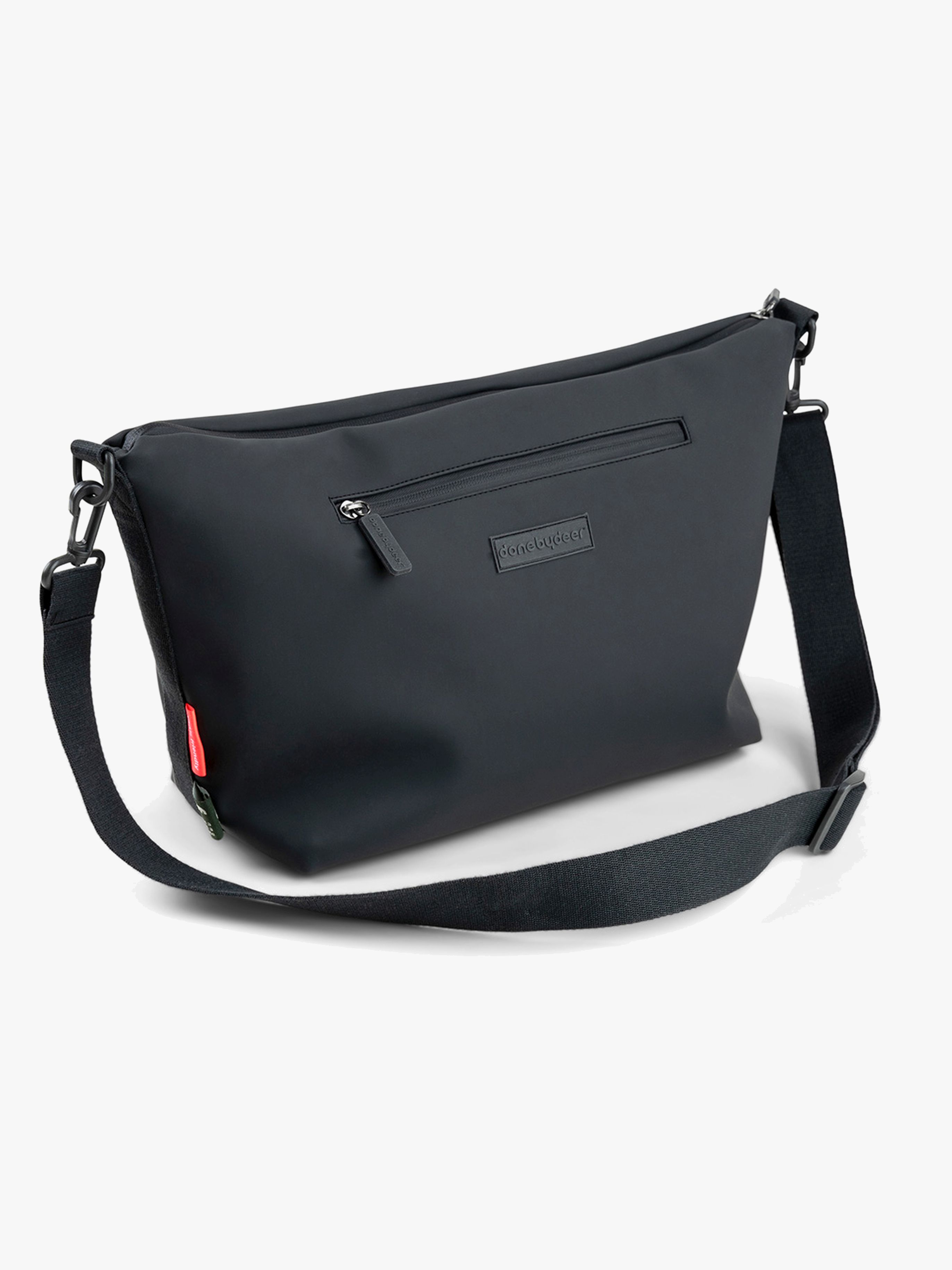 Done By Deer Wickeltasche mit Kinderwagenhaken, Schwarz