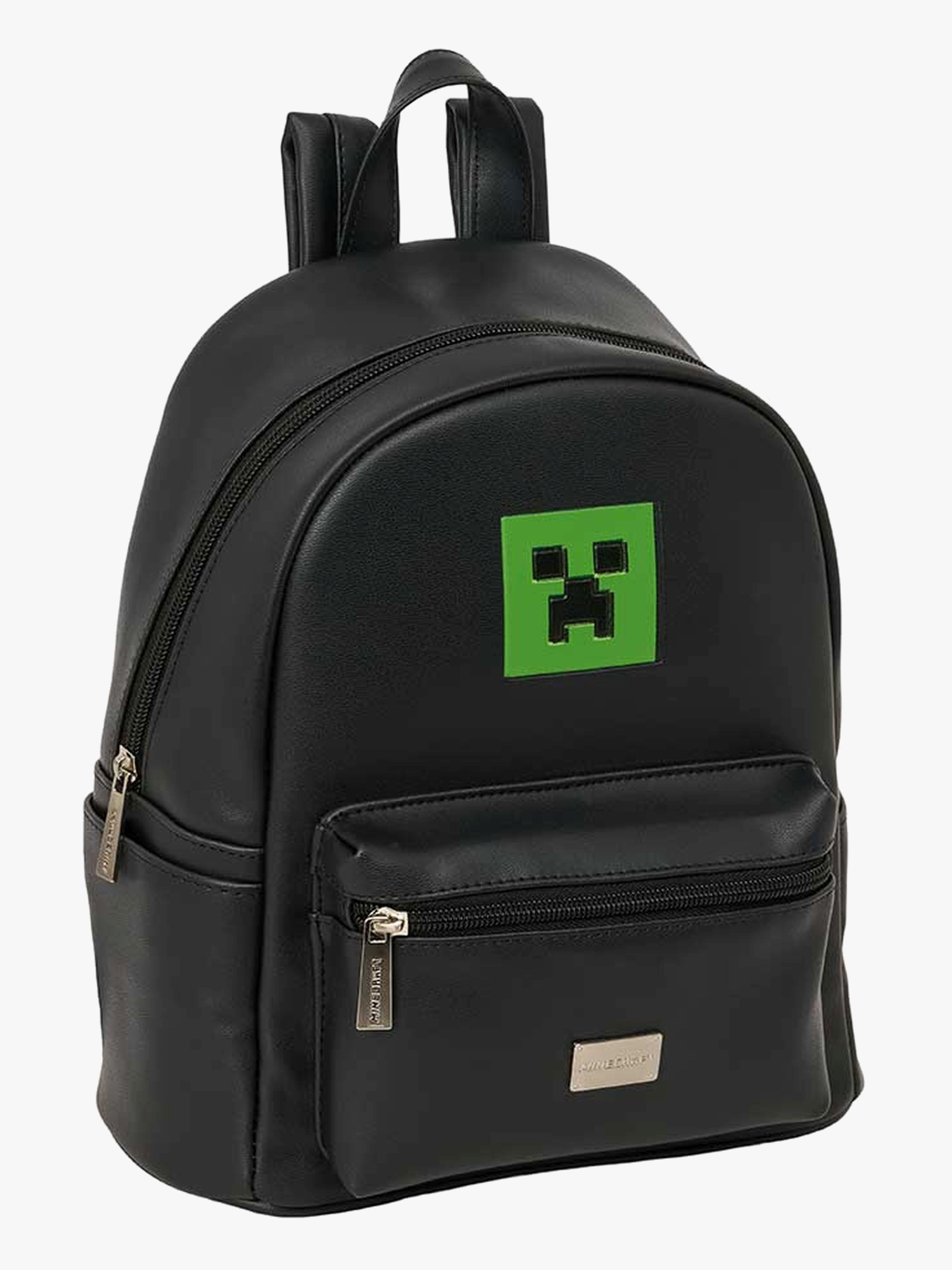 Minecraft Teen Mini Kinder Rucksack 8L, Grün/Schwarz