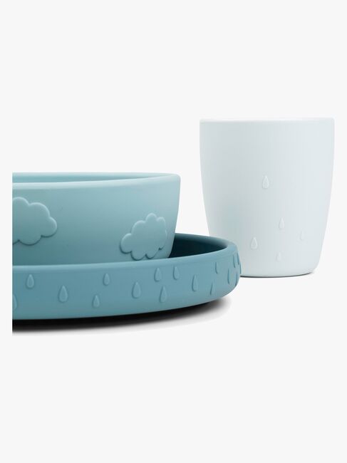 Done By Deer Stick & Stay Geschirr-Set Deer Friends, Blue