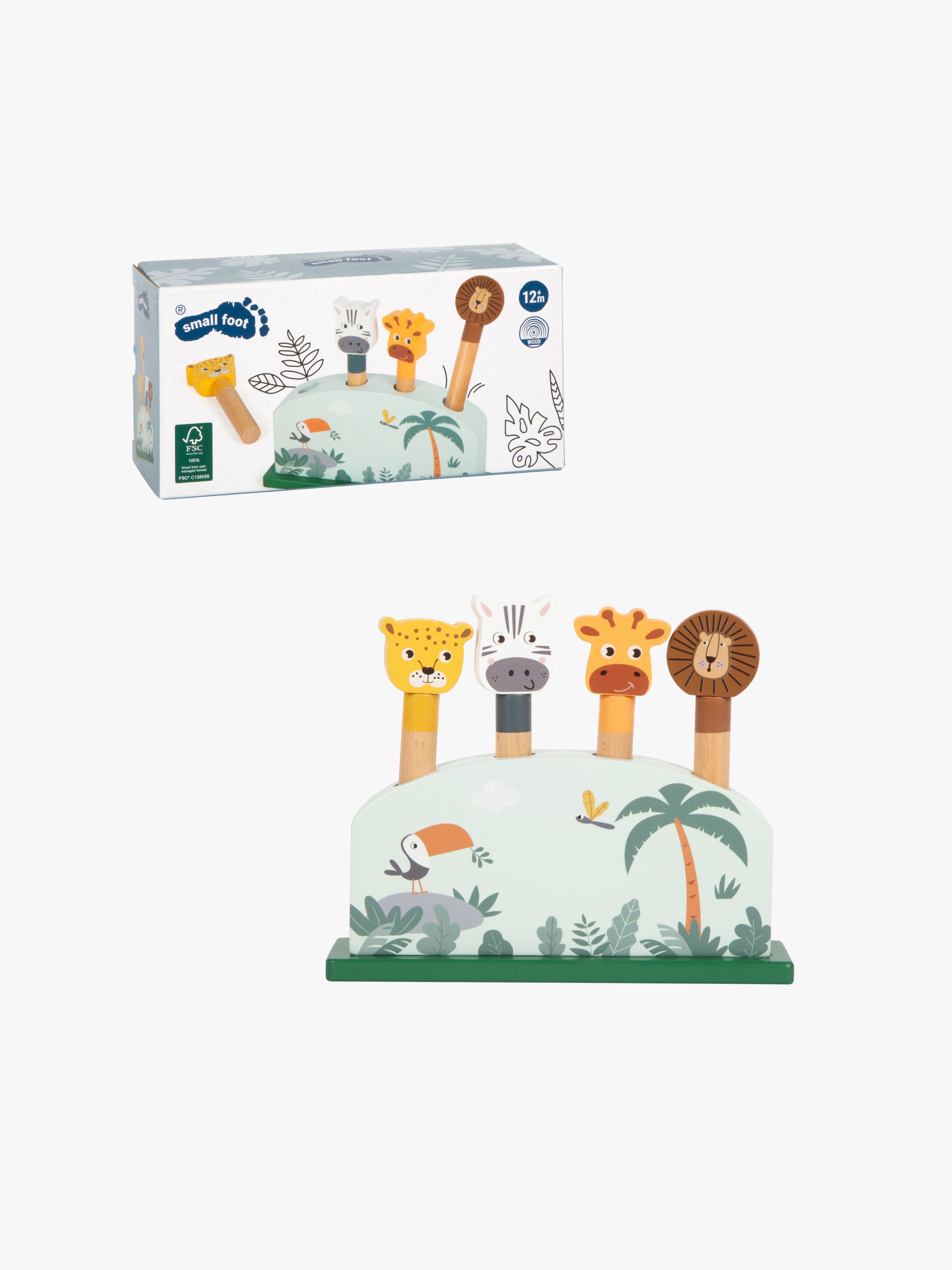 Small Foot Pop-Up-Spielzeug Safari, Babyspielzeug