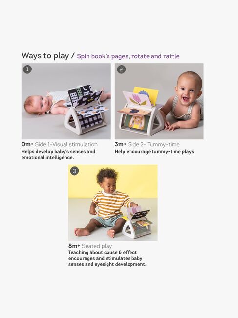 TAF Toys  Tummy Time Spinning Aktivitätsspielzeug Buch
