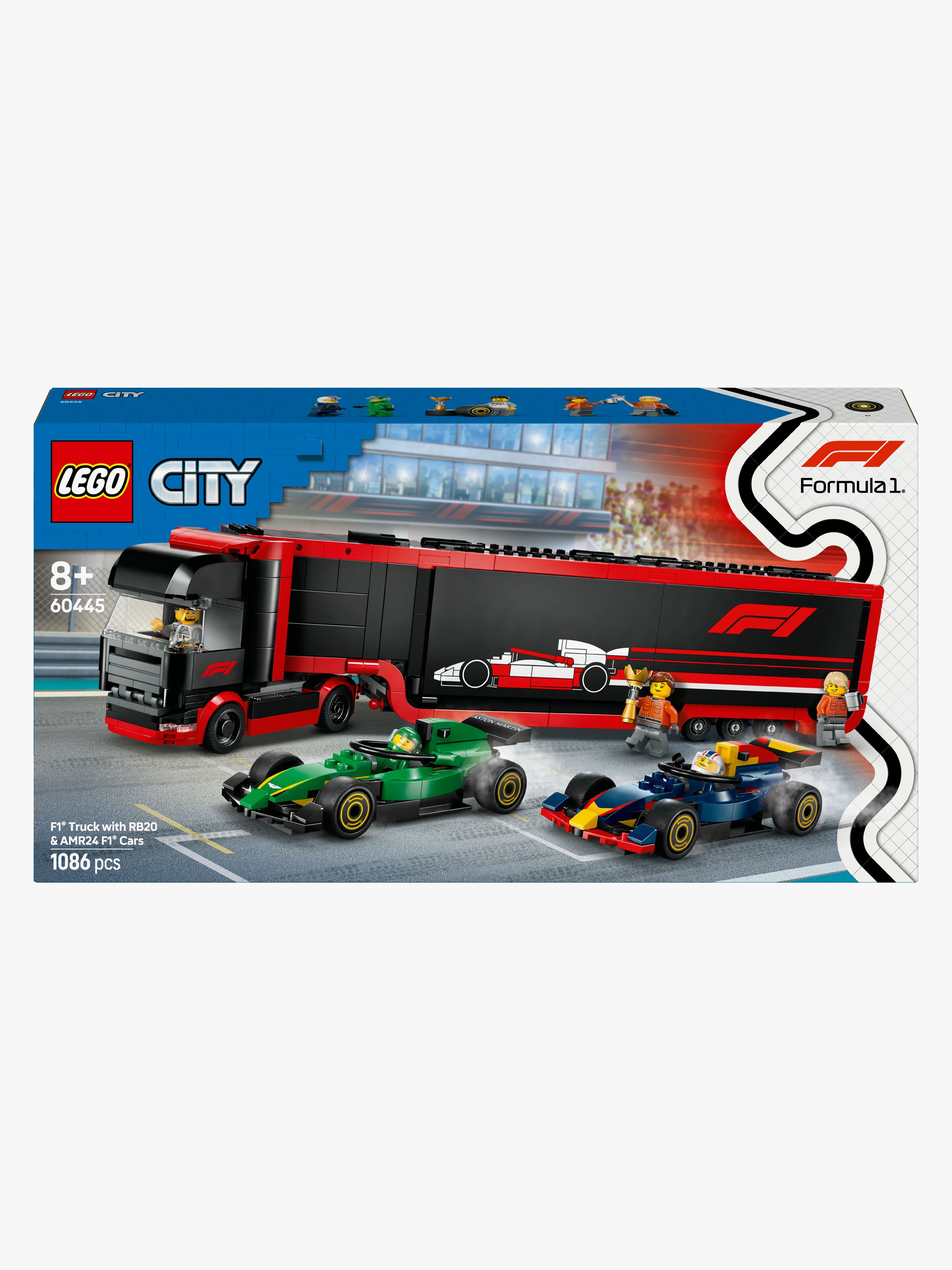 LEGO City 60445 F1 Transporter mit RB20 &  AMR24 F1 Rennautos
