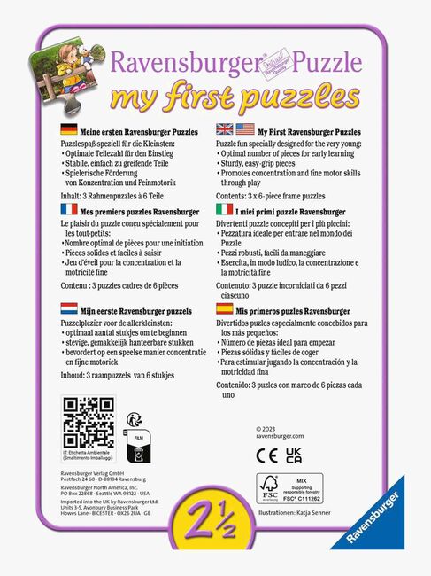 Ravensburger Puzzles Exploring The Farm 3x6 Teile