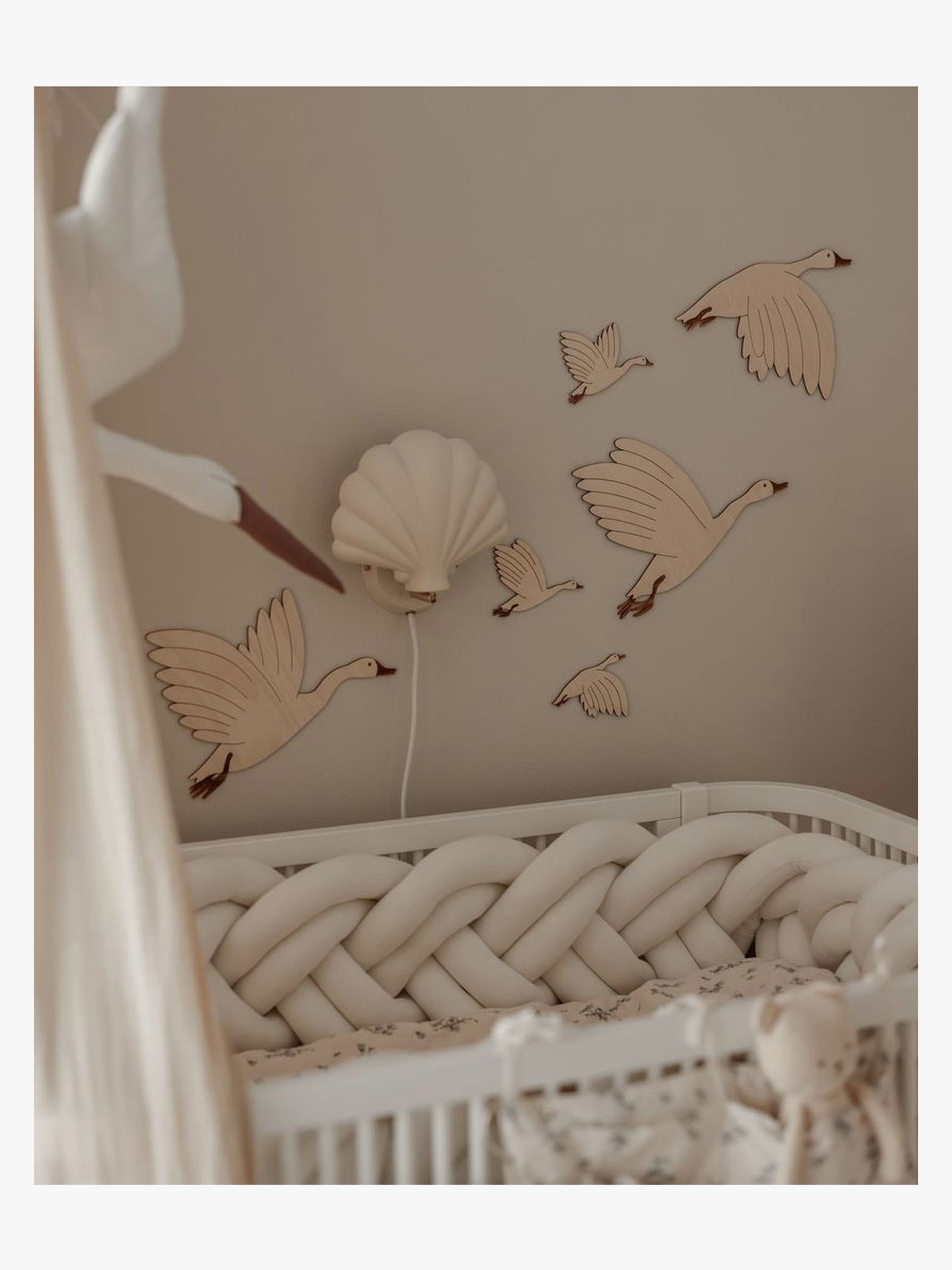Flying Geese Wanddekoration Holz Rechts