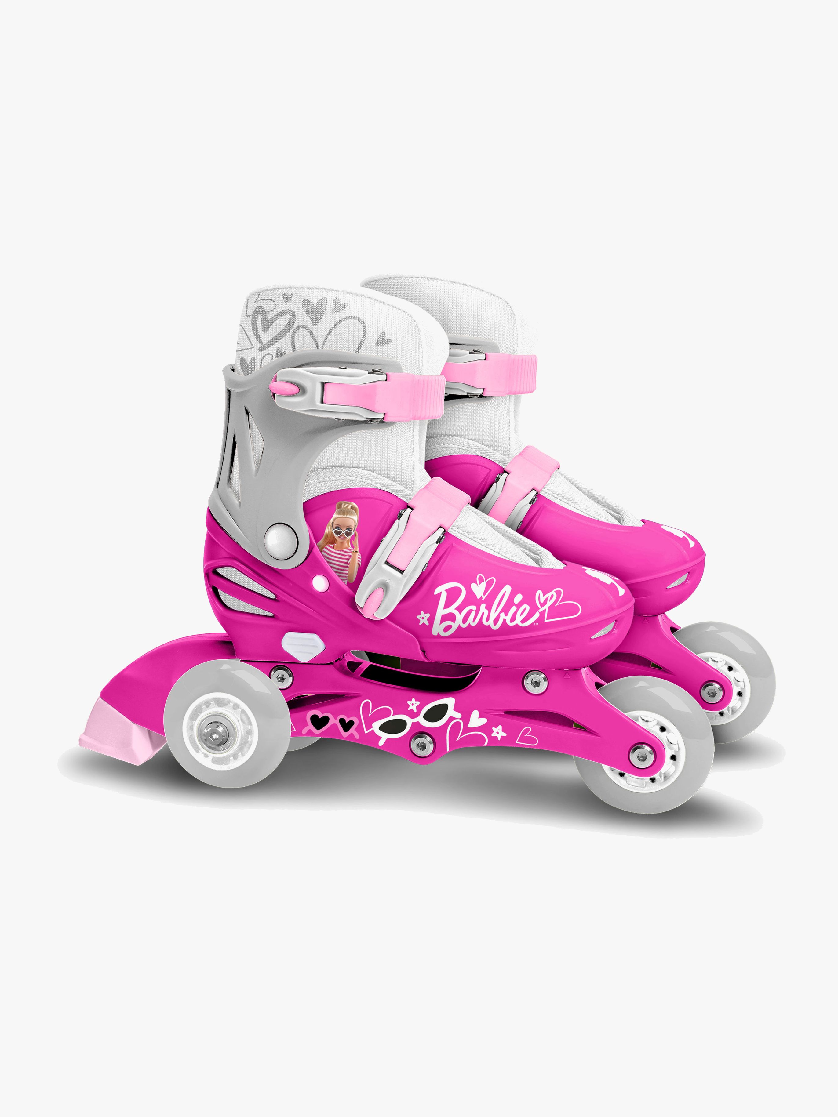 Stamp Barbie Verstellbare 2-in-1 Inlineskates Größe 27-30, Rosa