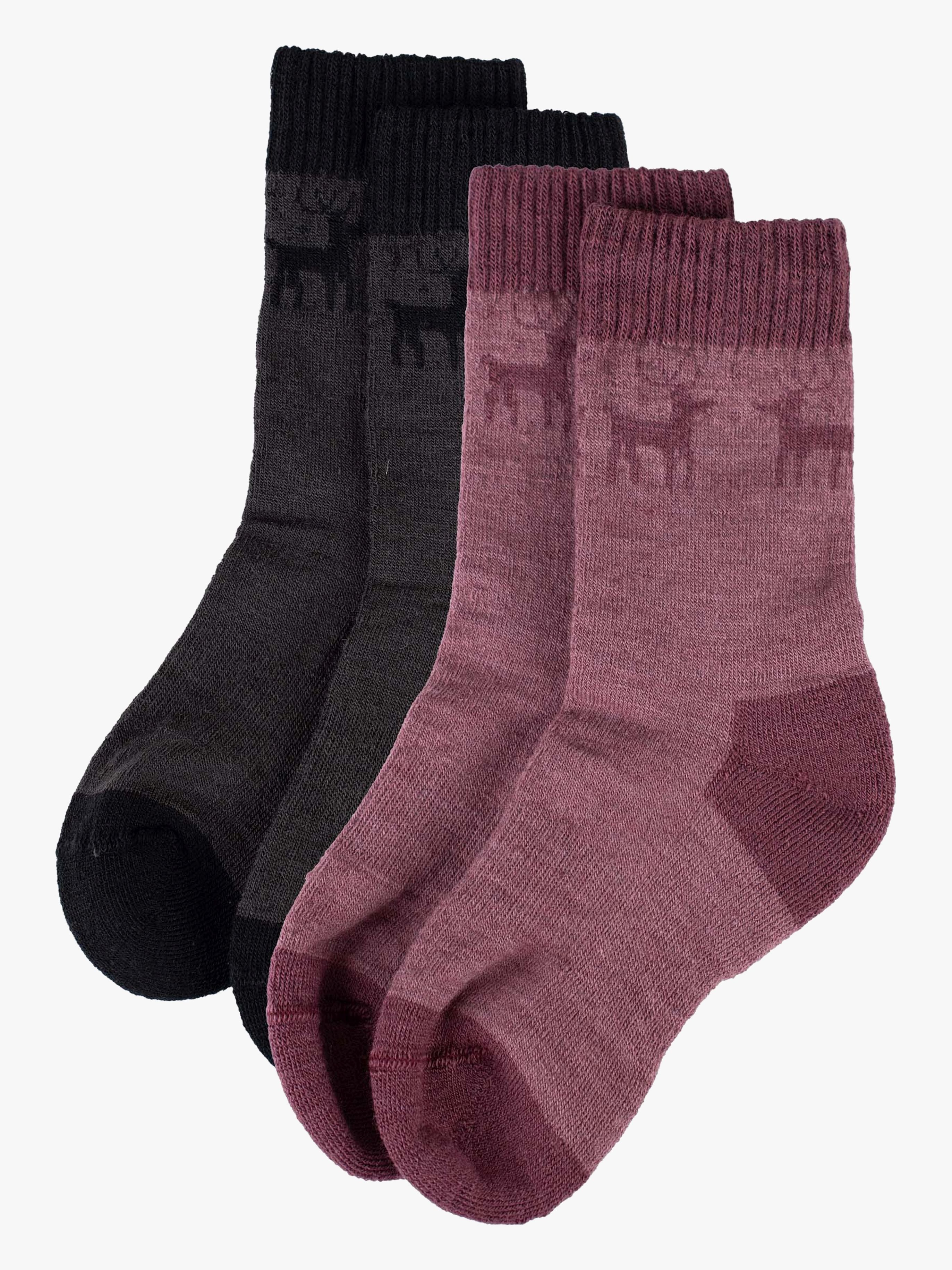 Taska Socken Merinomix 2er-Pack, Anthracite / Rose, 33-36
