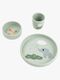 Done By Deer Elphee Silikon Geschirr-Set Stick & Stay, Green