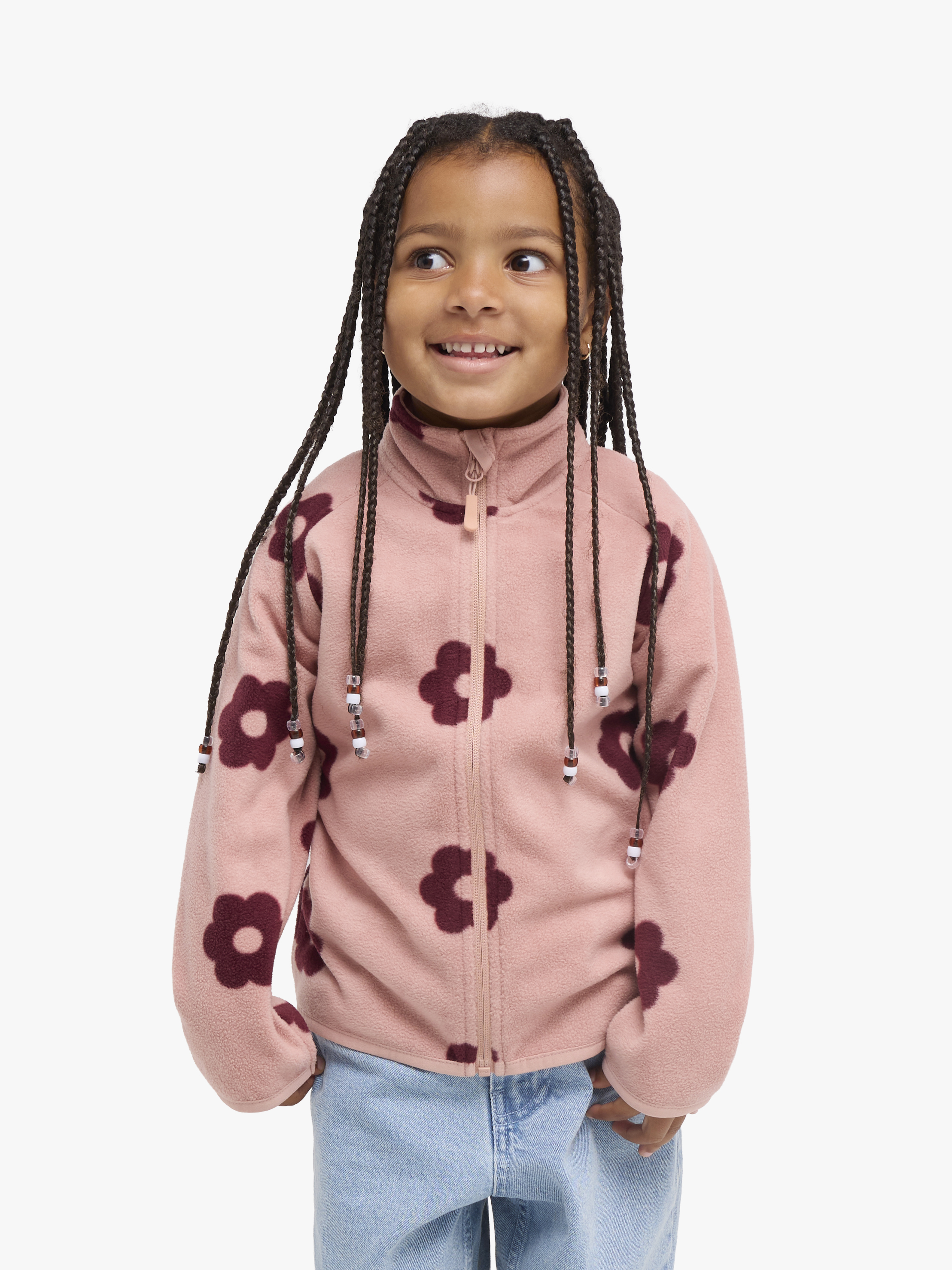 Nordbjörn Svanvik Fleecejacke, Rosa, 86-92