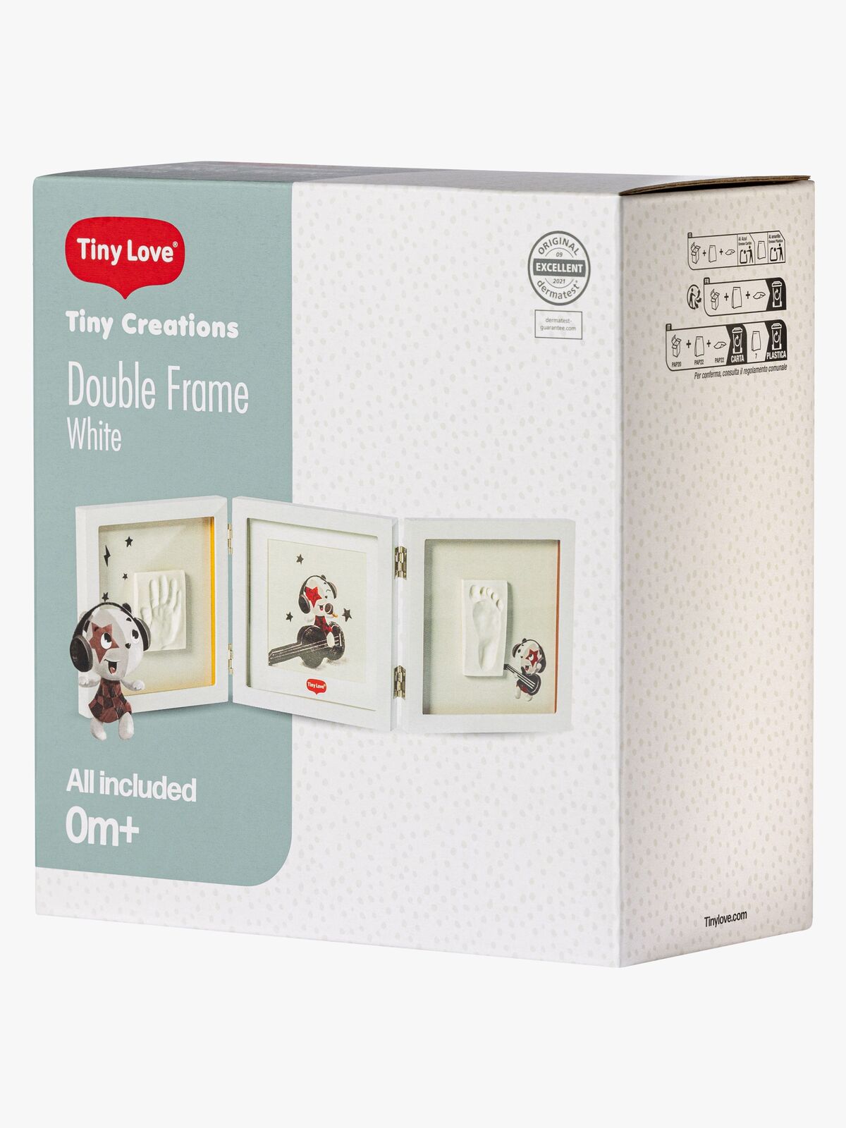 Tiny Love Babyprint Rahmen Handabdruck Doppelt, Weiß