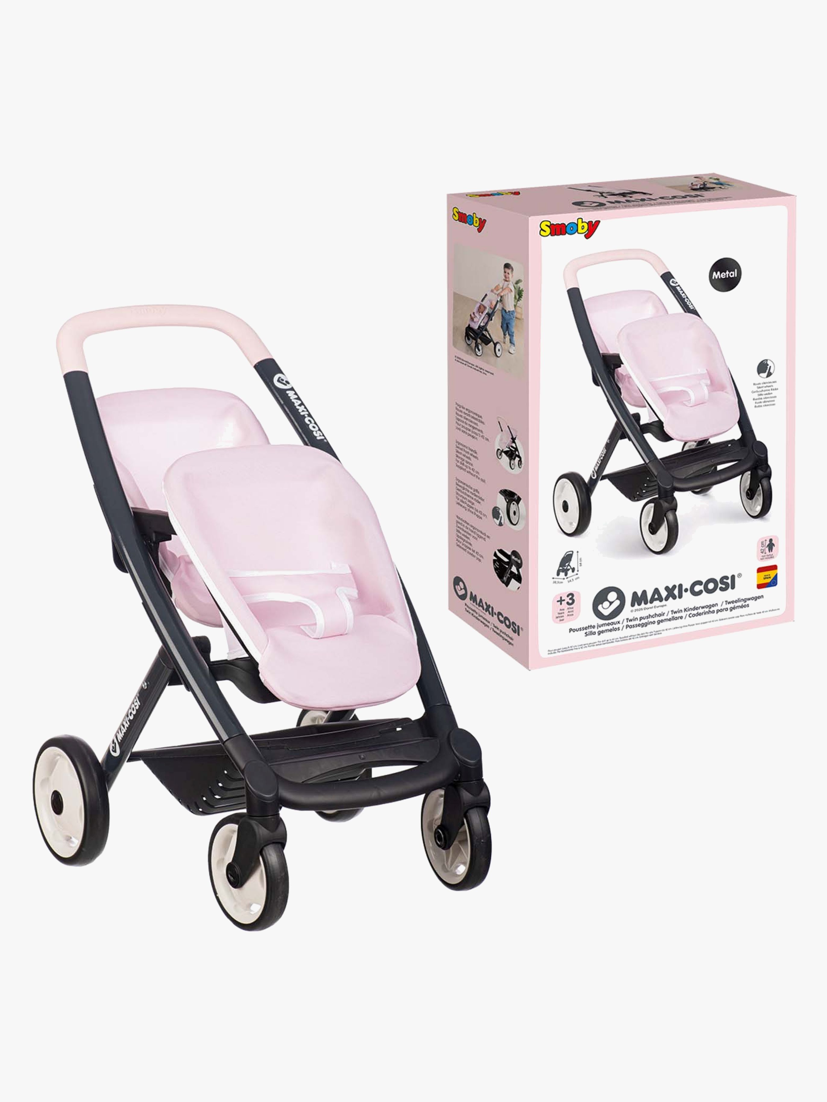 Smoby MAXI-COSI Zwillingswagen, Rosa