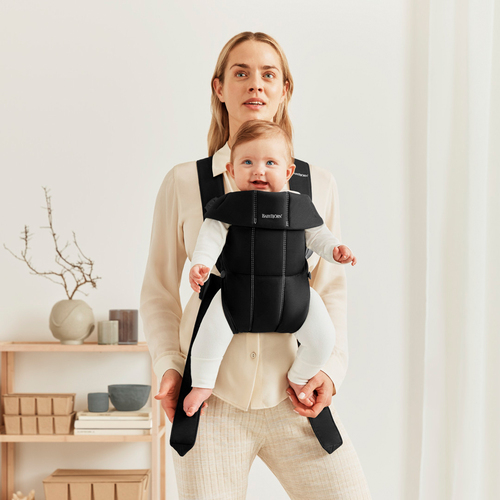 Babybjörn Mini Babytrage Gewebt, Schwarz