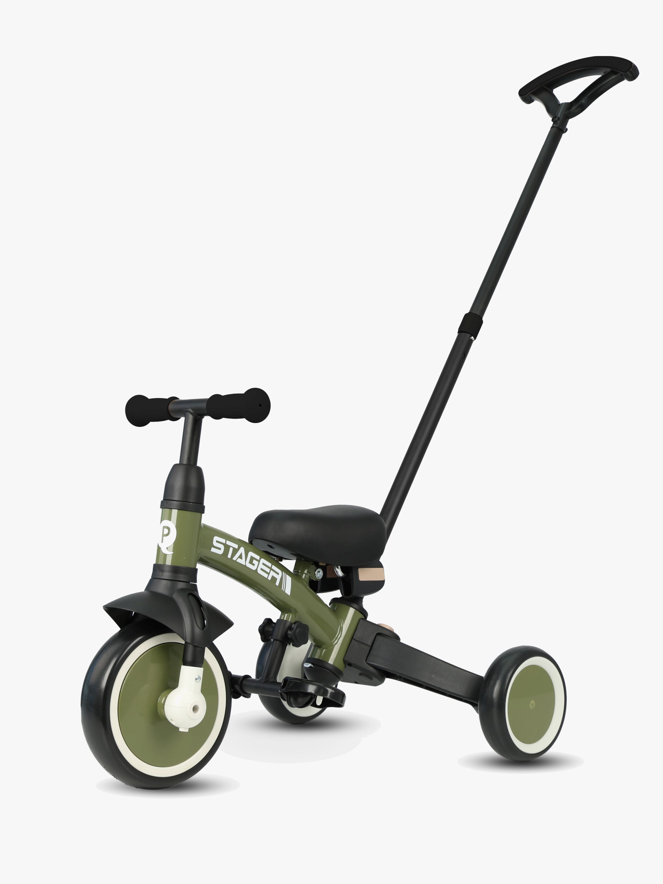 QPlay Stager 3-in-1 Umbaubares Dreirad, Grün