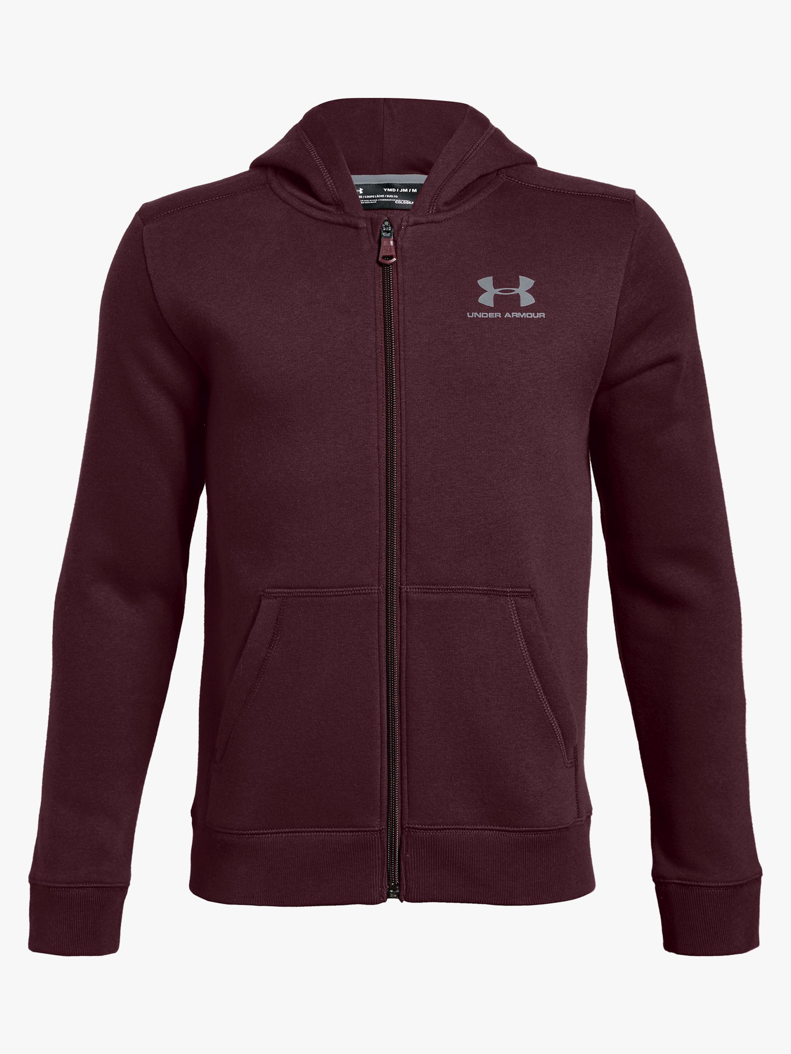 Fleece FZ Kapuzenpullover, Red S