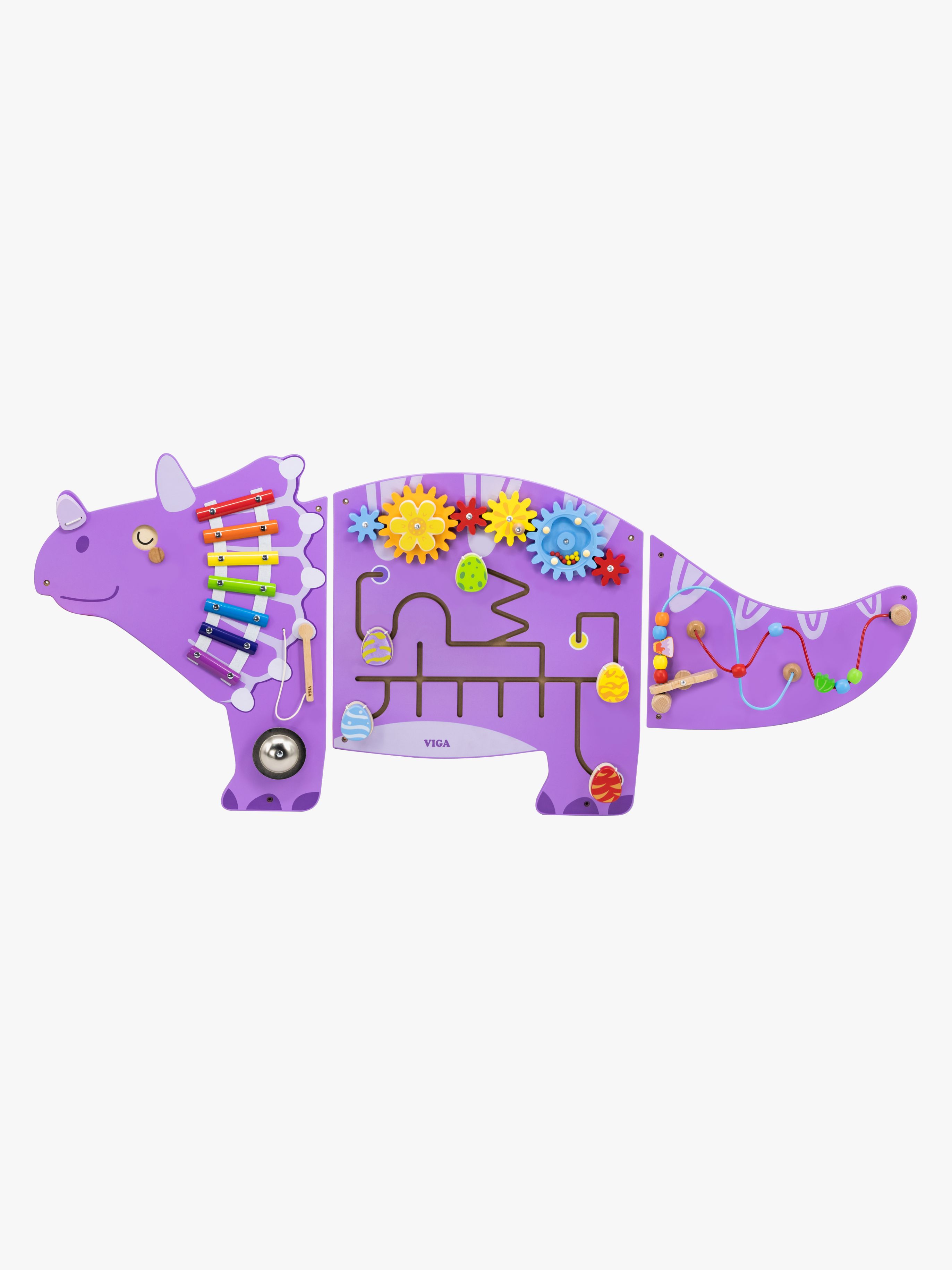 VIGA Activity Panel Triceratops, Babyspielzeug