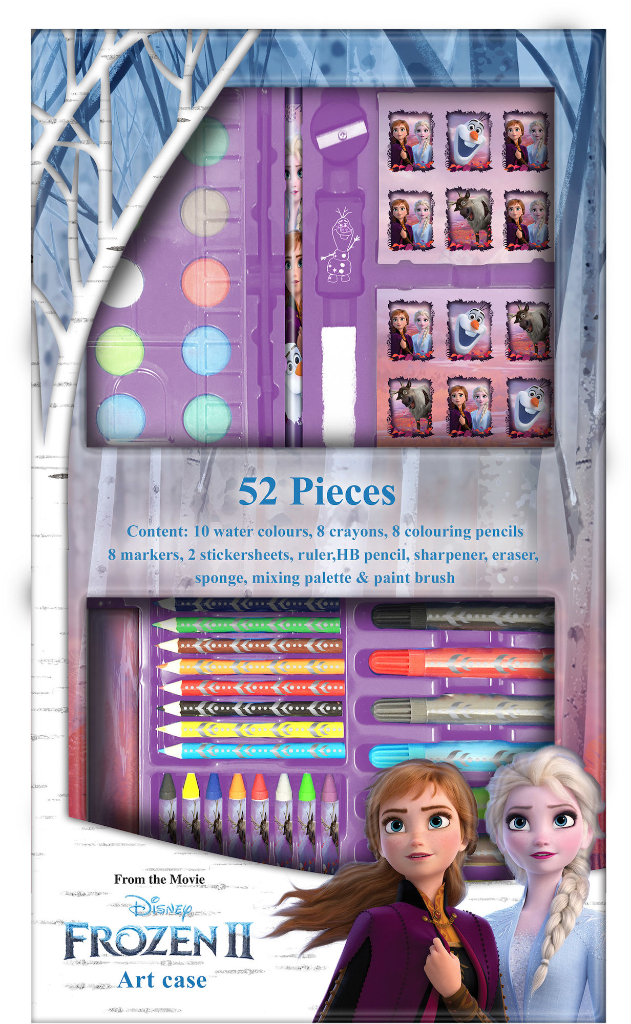 Malset Disney Eiskönigin 2 Frozen 52 teilig Malkoffer Geschenkset 