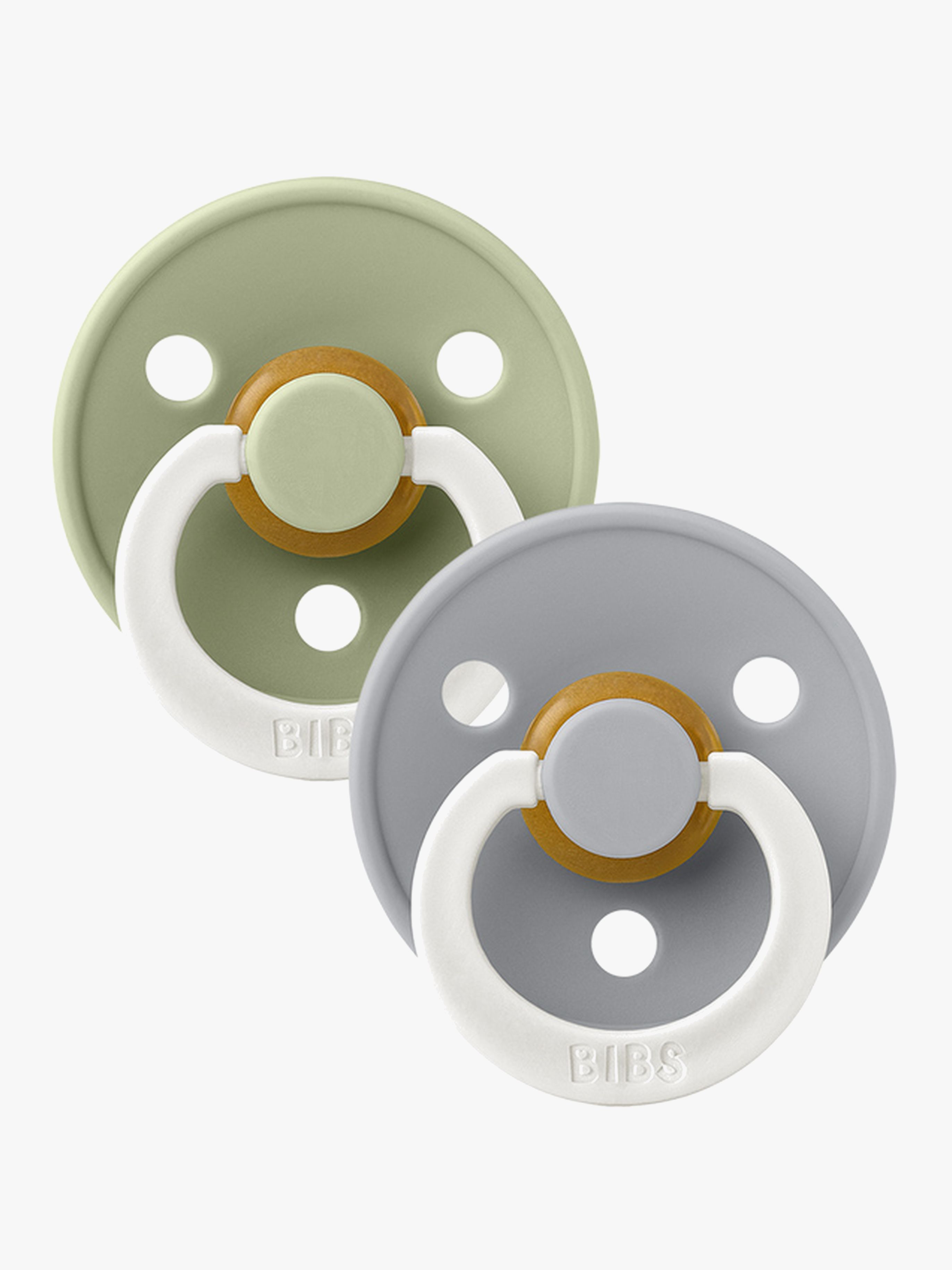 Schnuller Colour 2er-Pack Latex Größe 1, Sage Glow / Cloud Glow