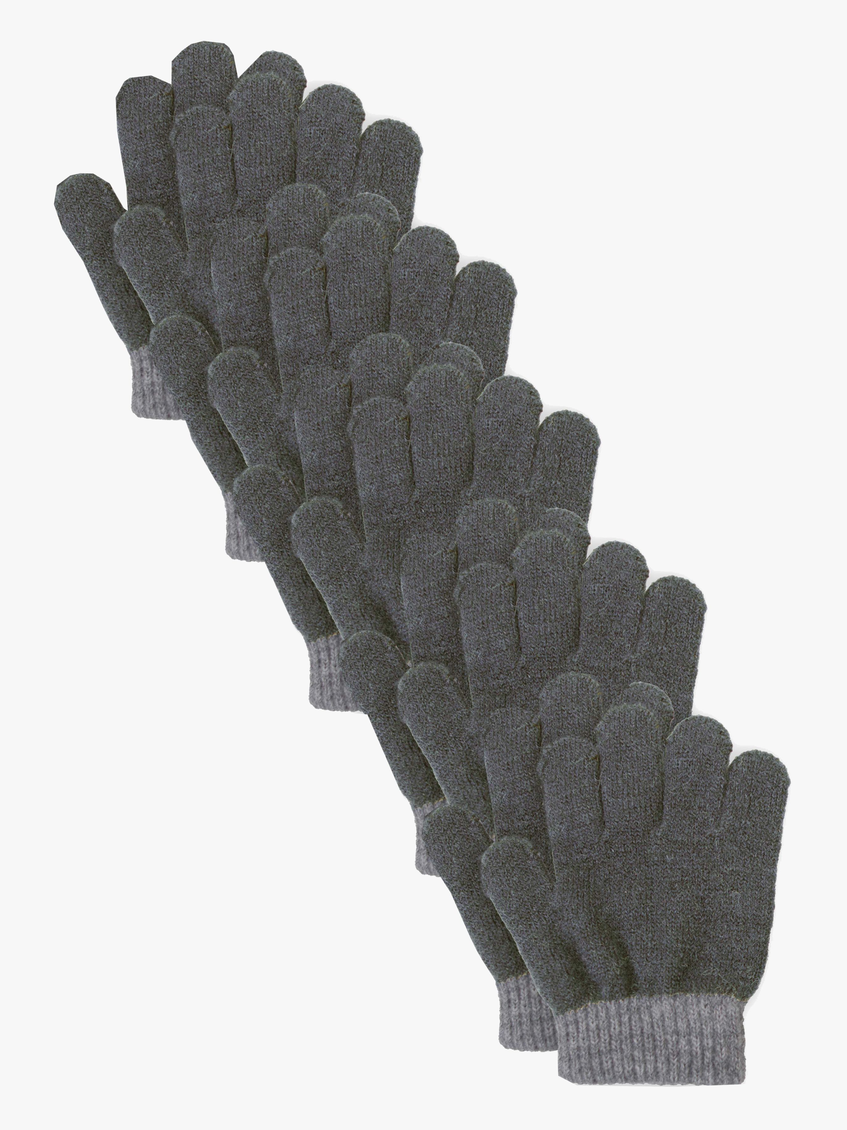 Sundsvall Handschuhe Wollmischung 5er-Set, Anthracite / Grey, 5-8 Jahre
