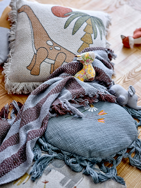 Bloomingville MINI Elinna Kissen, Blue