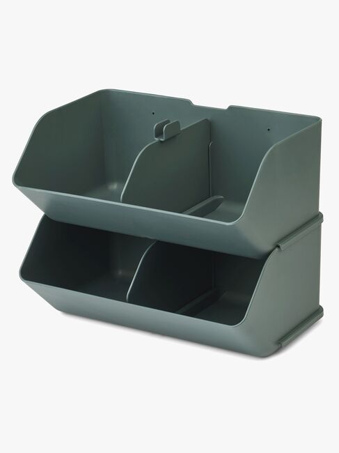 LIEWOOD Rosemary Aufbewahrungsboxen M 2er-Pack, Whale Blue