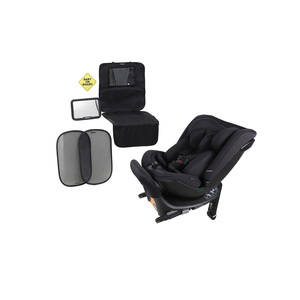 Beemoo Rotate i-Size Kindersitz inkl. Zubehörpaket, Black Mesh