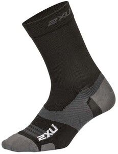 2XU Vectr Ultralight Crew Socke, Black Titanium