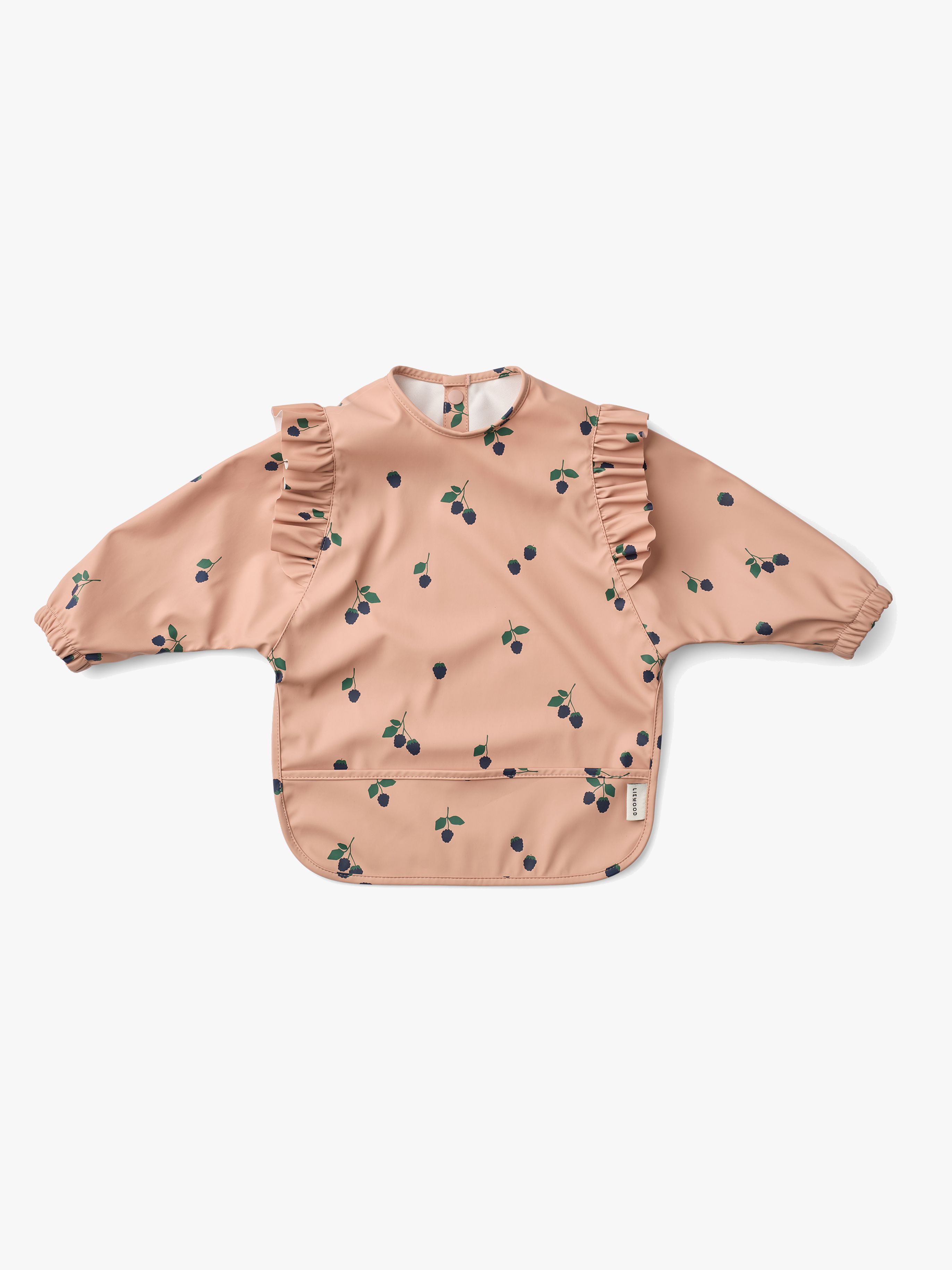 LIEWOOD Merle Rüsche Cape Lätzchen mit Print, Berry/Pale Tuscany