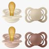 BIBS Supreme Schnuller 4er-Pack Silikon Gr. 1, Ivory/Vanilla/Blush/Woodchuck