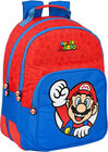Nintendo Super Mario Bros Rucksack 20L, Blau/Rot