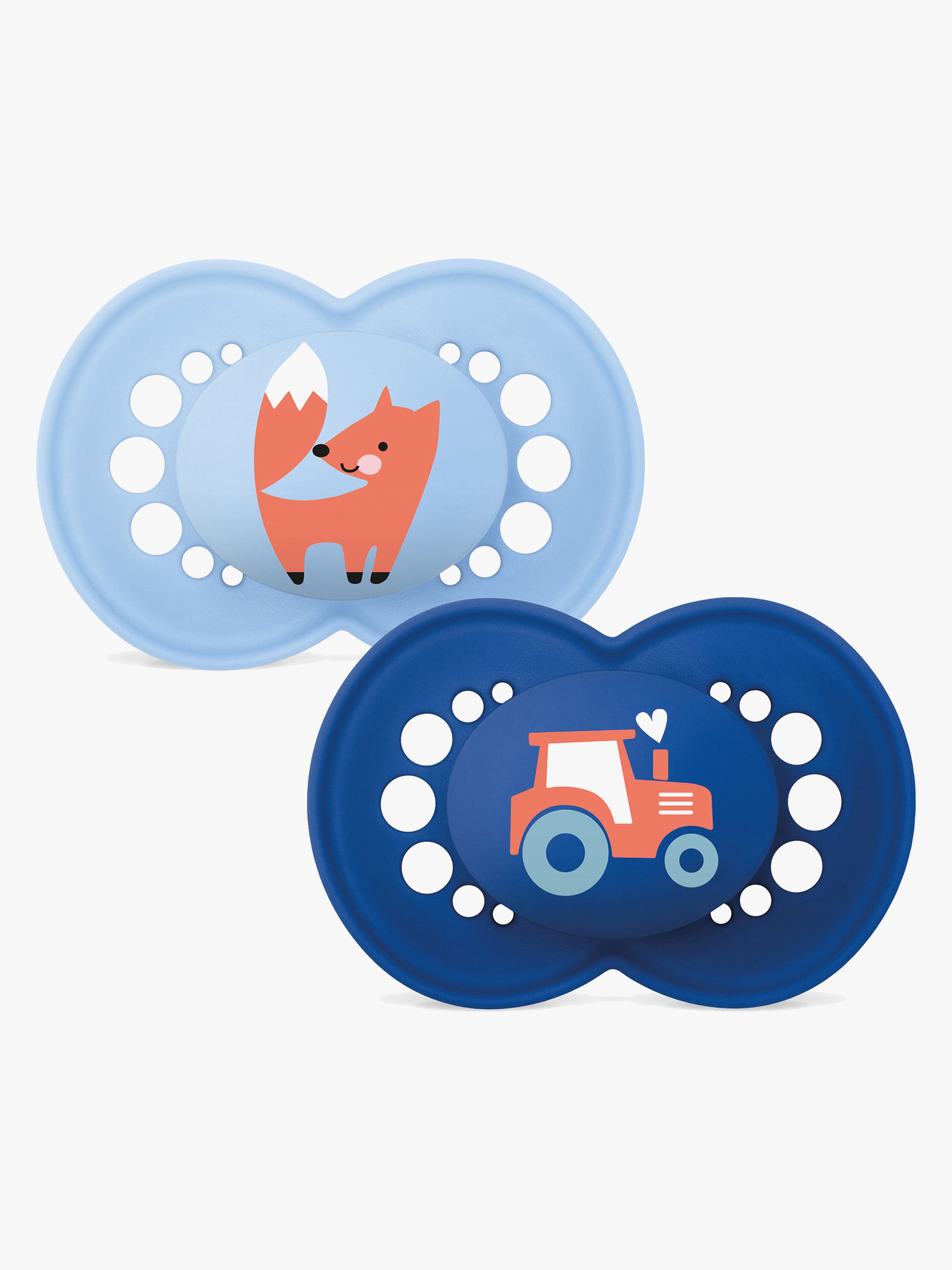 MAM Orginal Silikon Schnuller 2er-Pack 16-36m, Blau