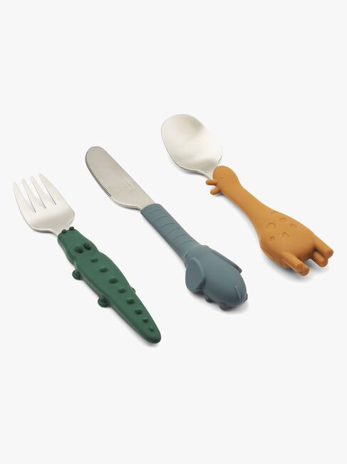 LIEWOOD Tove Besteck Stahl/Silikon, Golden Caramel Mix