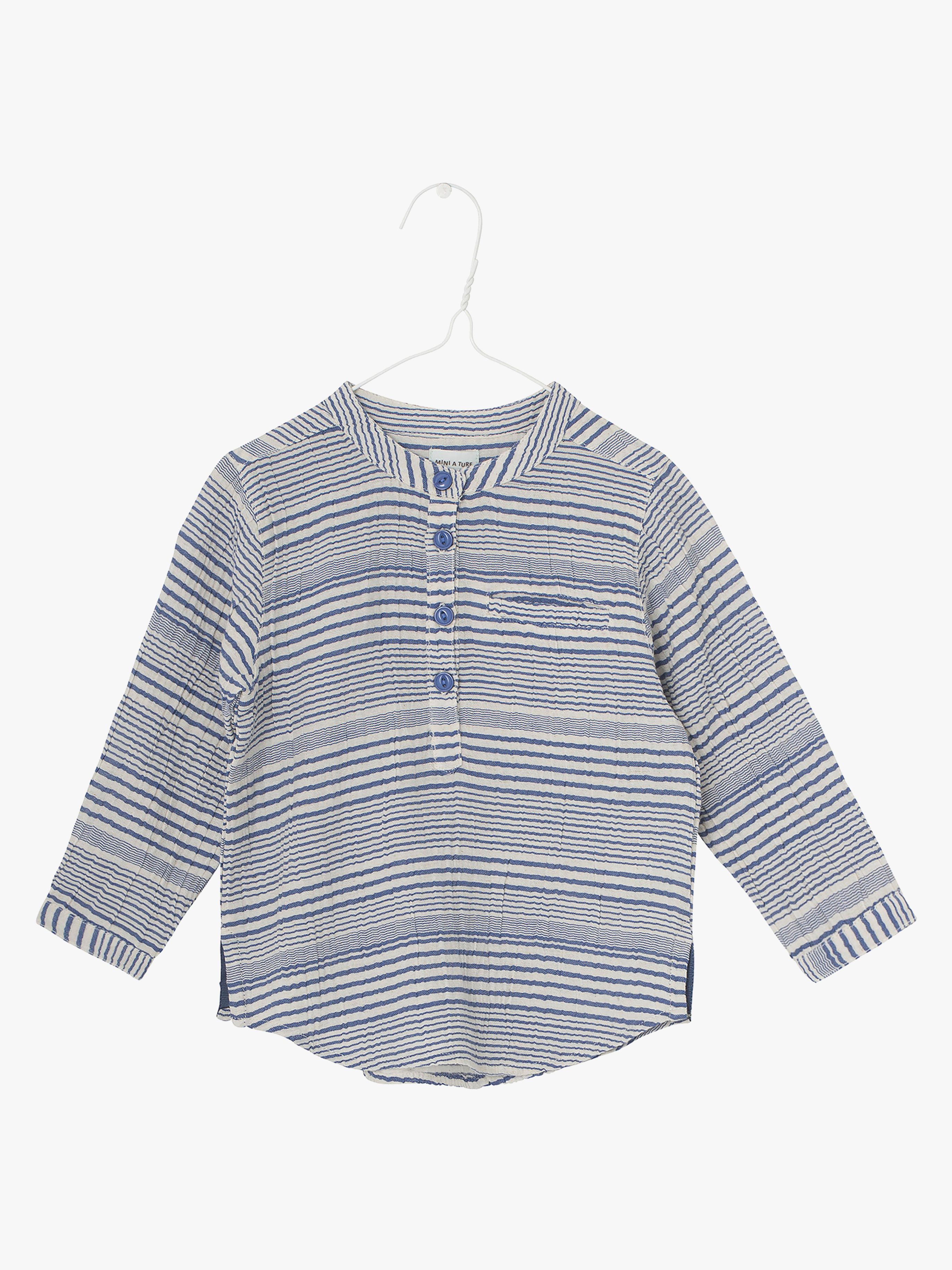 MINI A TURE Lai Hemd, Marineblau, 68