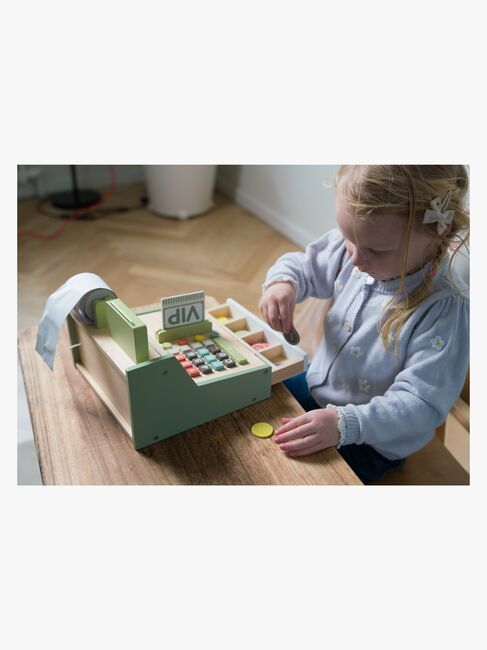 Dantoy Kaufladenkasse Holz Geschenkbox