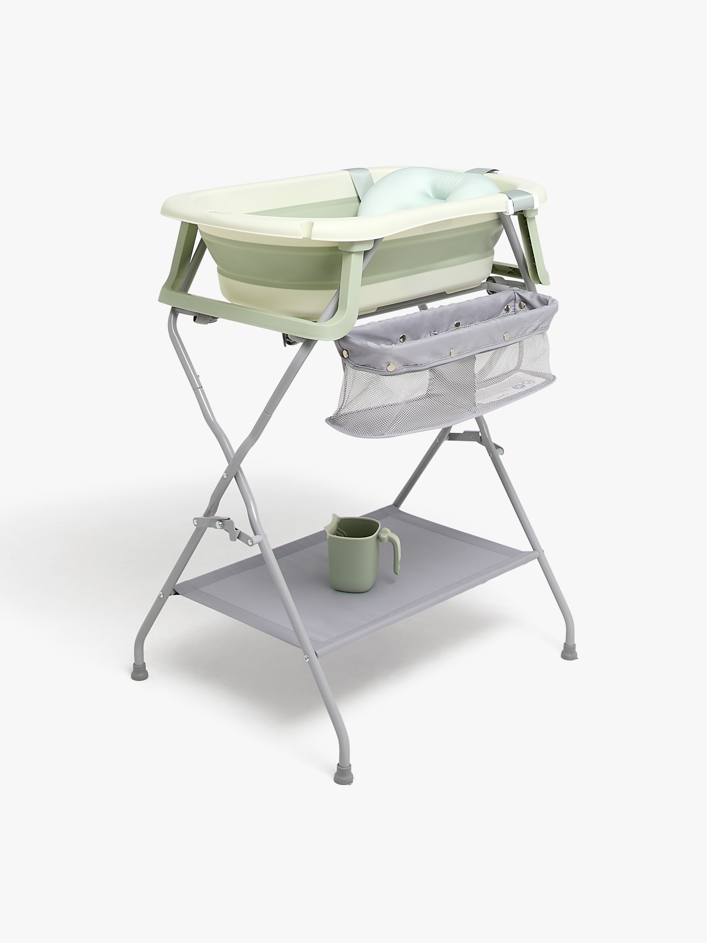 CARE Assist Badewanne inkl. Badestütze Stativ & Duschkanne, Soft Green