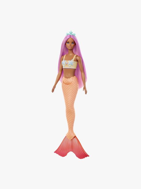 Barbie Puppe Meerjungfrau mit Bunten Haaren, Orange