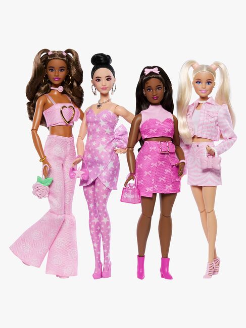 Barbie Deluxe Style Puppe mit Rosa Denim-Outfit