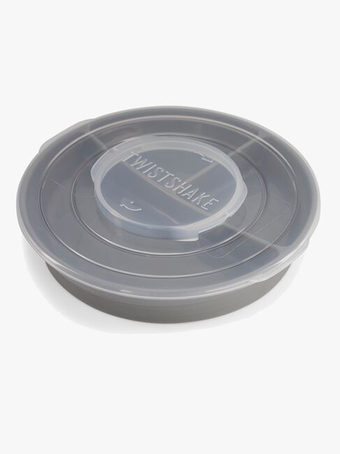 Twistshake Geteilter Teller mit Deckel, Grau