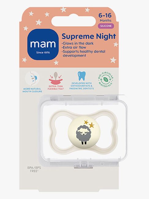 MAM Supreme Night Schnuller Silikon 6-16m, Neutral