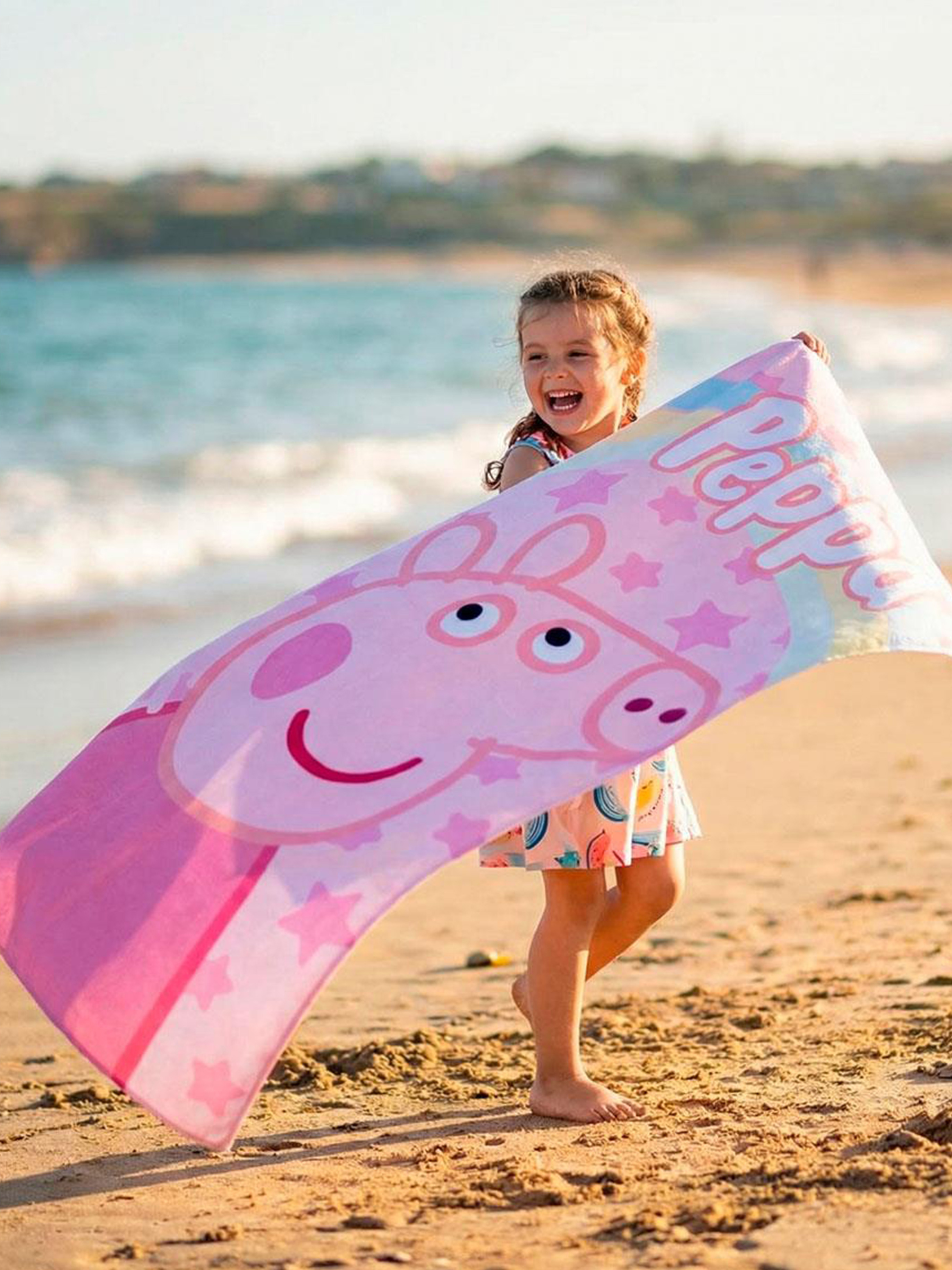 Peppa Wutz Strandhandtuch, Hellrosa