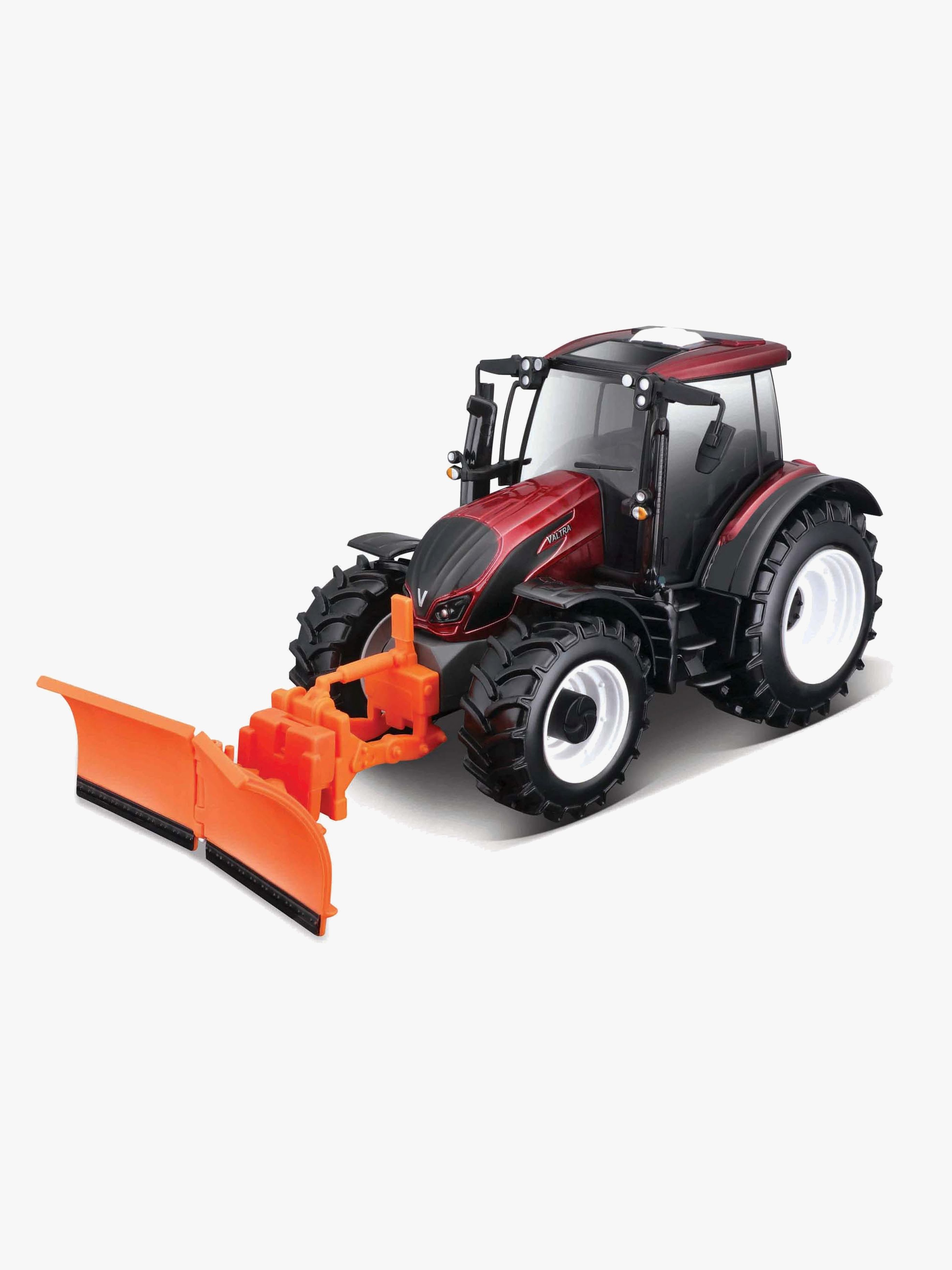 Bburago 1:32 Valtra Farm Traktor N174 mit Schneepflug