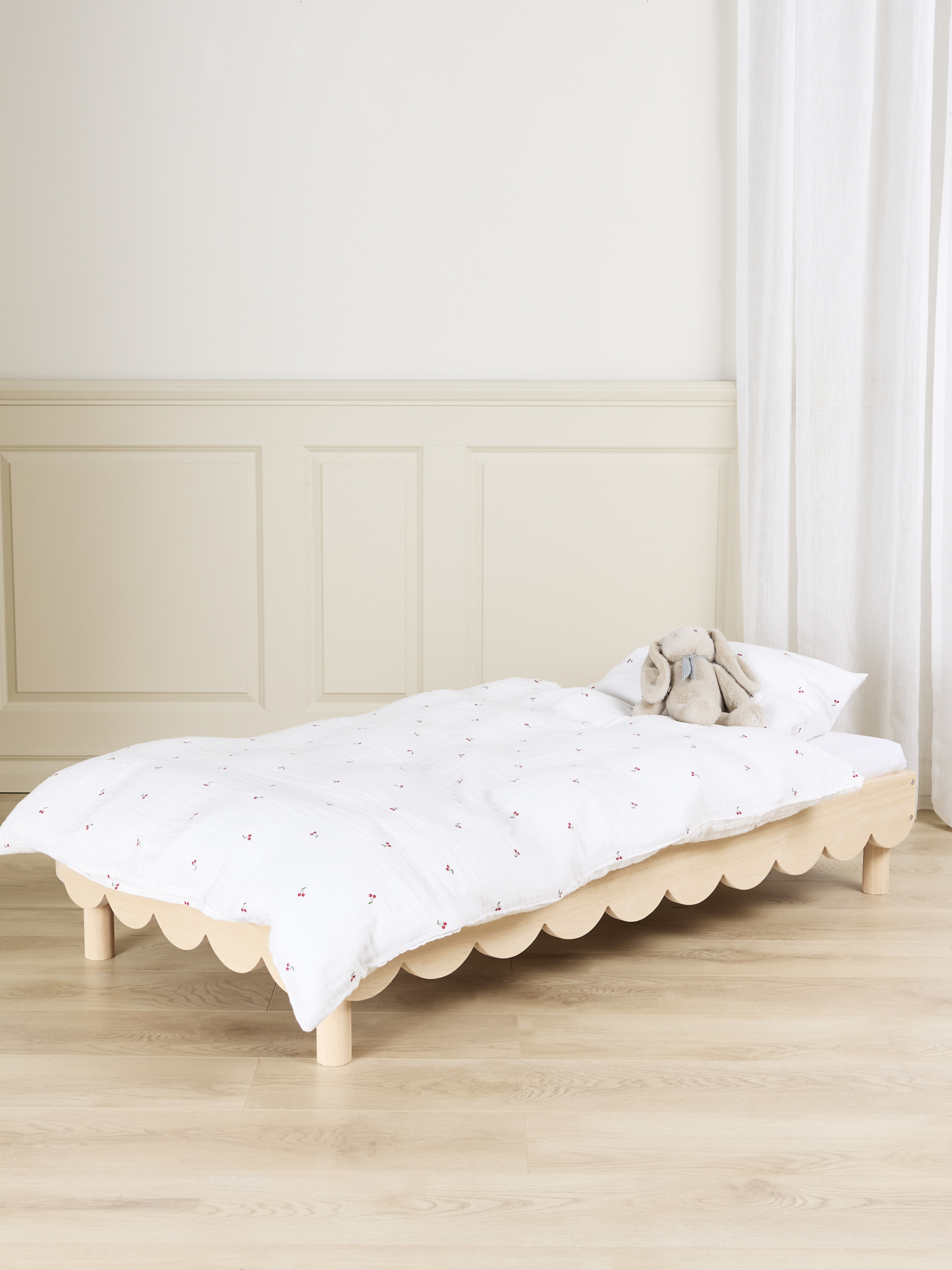 Kinderbett 75 x 145 cm, Natural Wood