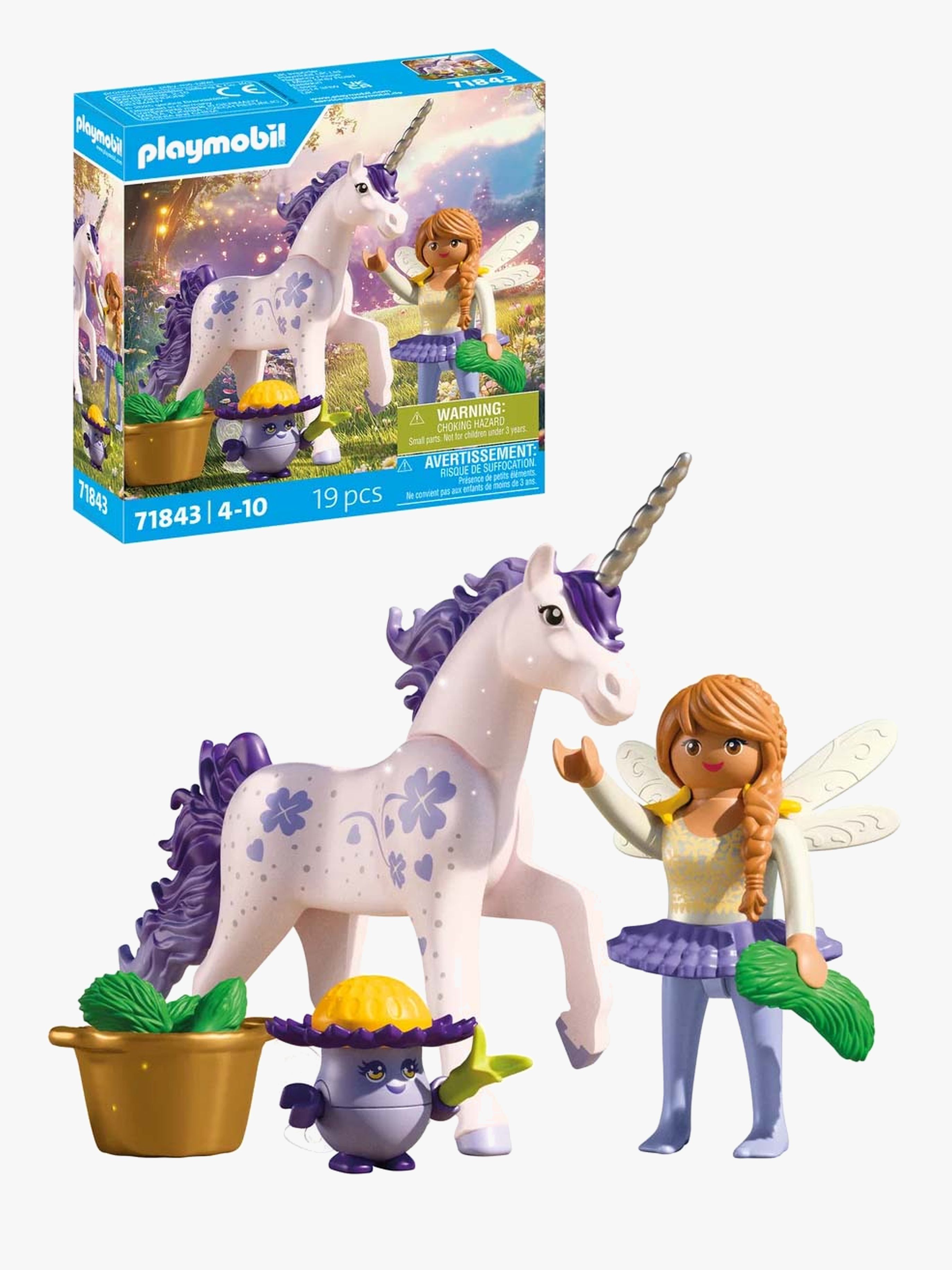 Playmobil Fantasy & Magic 71843 Sammel-Einhorn: Glückslavendel mit Fee
